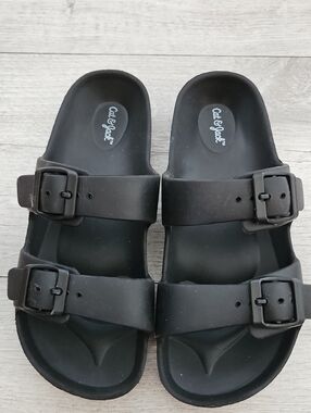 Cat & Jack Black Double-Buckle Slide Sandals for Kids